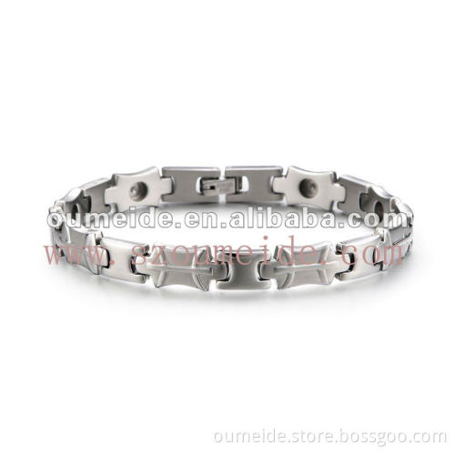 OEM/ODM Metal Factory Healthy Titanium Energy Bracelet for Men
